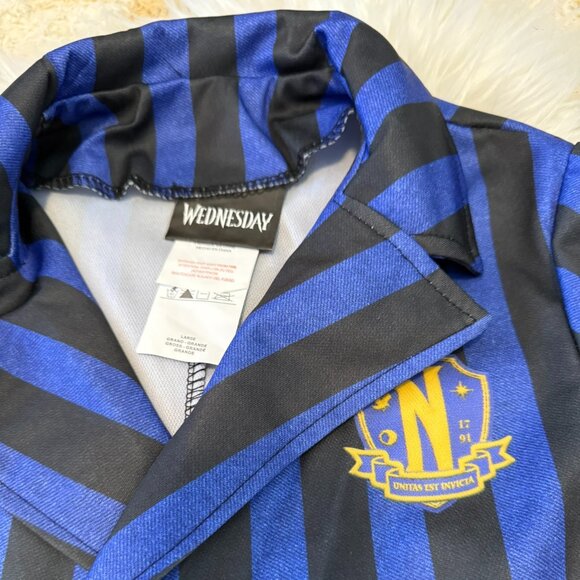Rubies Wednesday Nevermore Academy Black & Blue Jacket Costume 10-12 - Picture 2 of 4